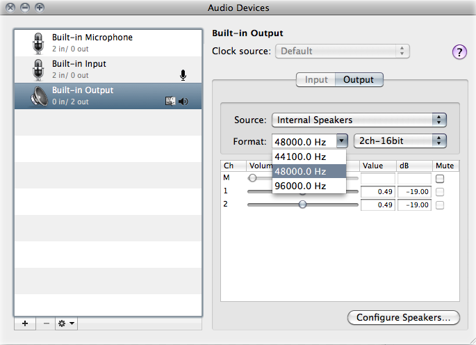 Audio MIDI Setup